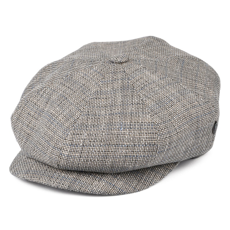 City Sport Linen-Cotton Newsboy Cap – Grey-Blue 55