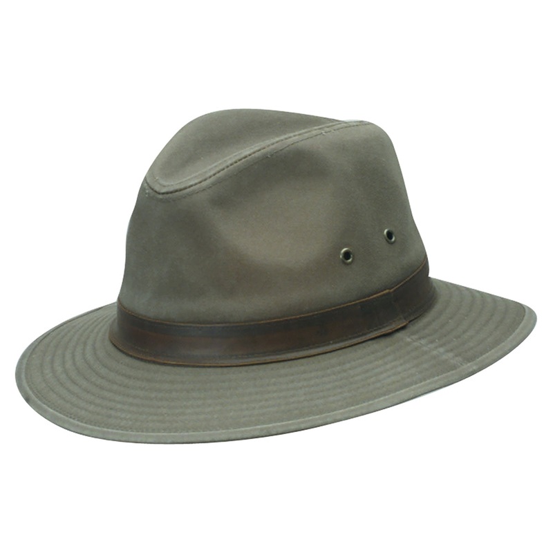 Dorfman Pacific Hats Cotton Shower Resistant Safari Hat – Olive S
