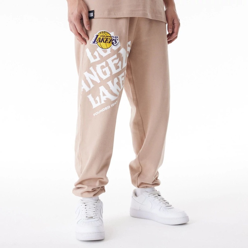 LA Lakers NBA Graphic Beige Joggers XS