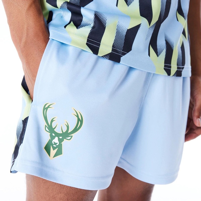 Milwaukee Bucks NBA Soccer Pastel Blue Short Shorts XS