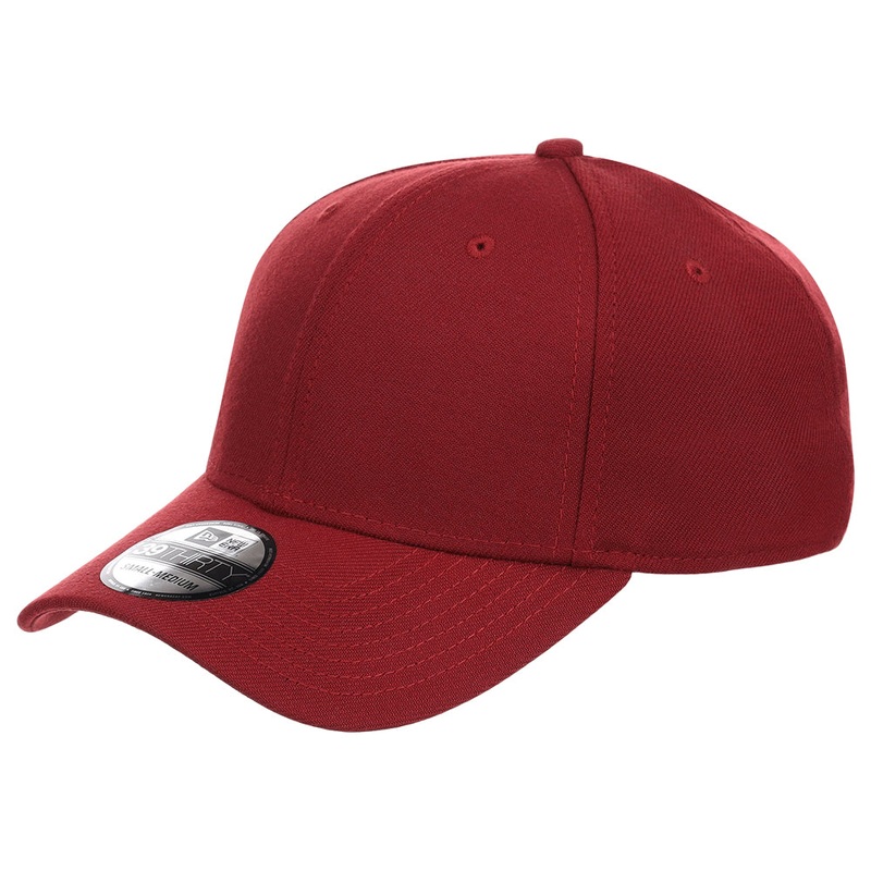 New Era Blank Poly 39THIRTY Cap – Cardinal Red L/XL