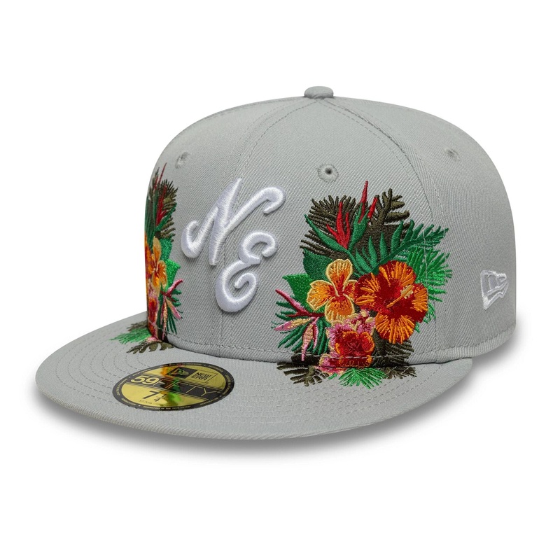 New Era Flower Grey 59FIFTY Fitted Cap 6 7/8