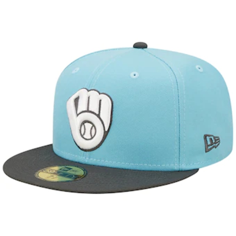 New Era Milwaukee Brewers Light Blue/Charcoal Two-Tone Color Pack 59FIFTY Fitted Hat