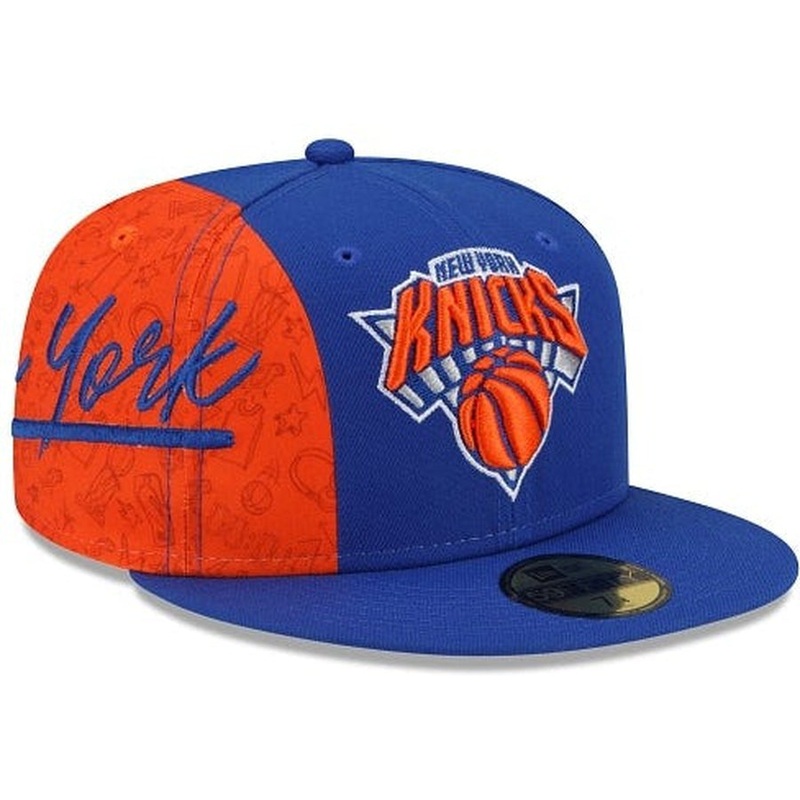 New Era New York Knicks Side City Doodle 2022 59fifty Fitted Hat