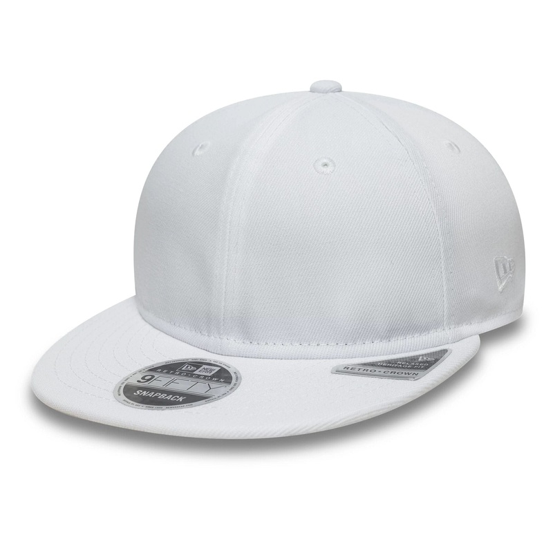 New Era White Retro Crown 9FIFTY Snapback Adjustable Cap OSFA