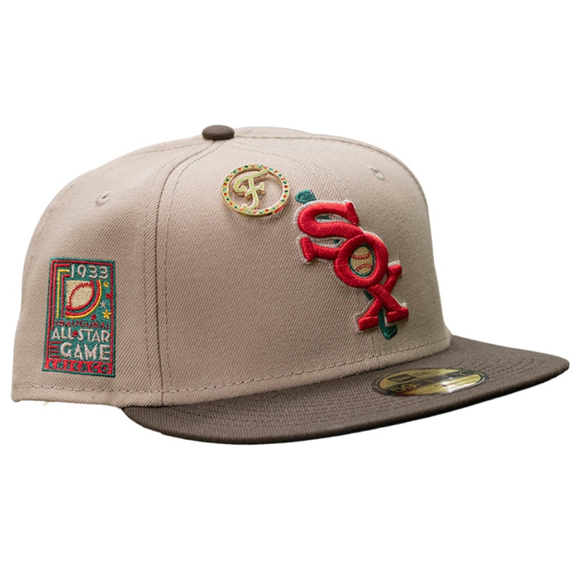 New Era x FAM Chicago White Sox 1933 All-Star Game Camel/Walnut/Emerald Green 59FIFTY Fitted Hat