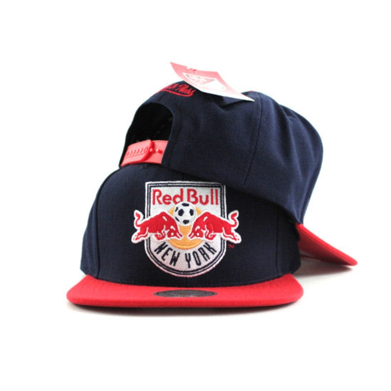 New York Red Bulls MLS Snapback Hats (NAVY RED) One Size