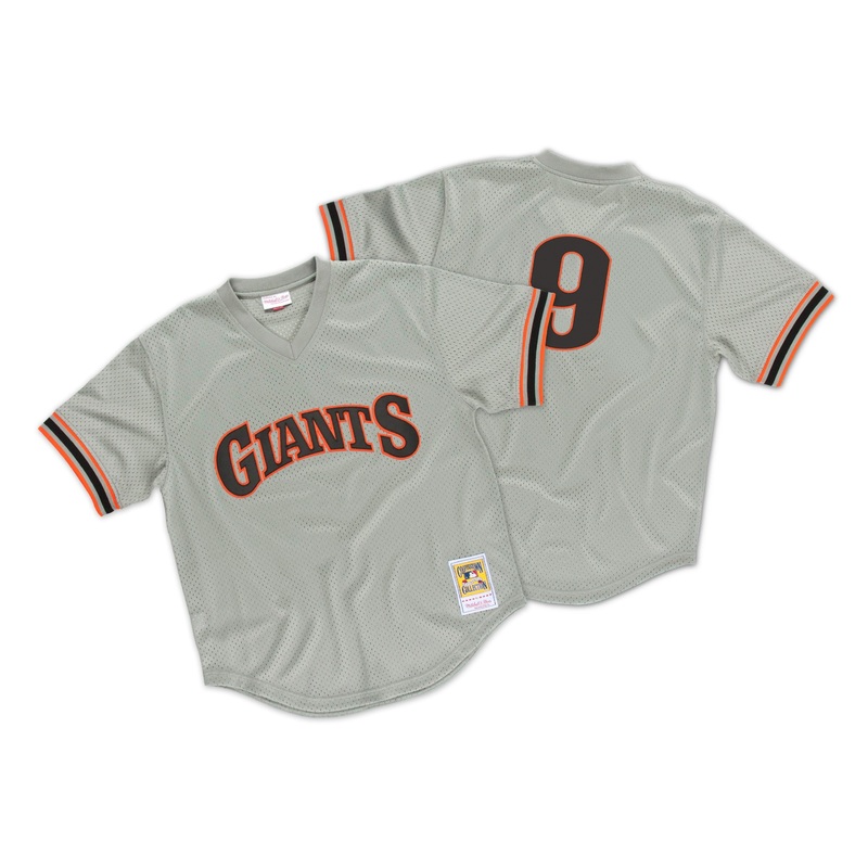 San Francisco Giants #9 Matt Williams 1989 Mitchell and Ness Authentic Mesh BP Jersey m