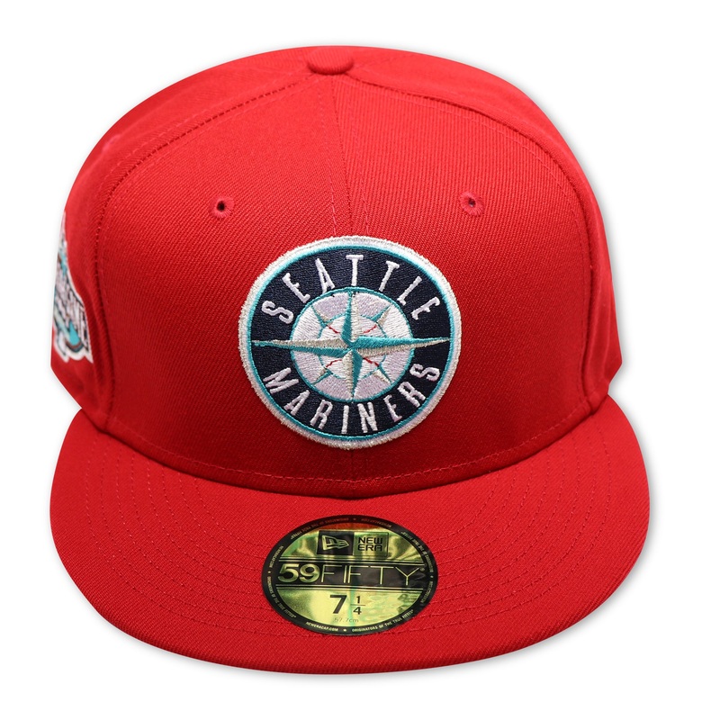 SEATTLE MARINERS (RED) (2001 ALLSTARGAME) NEW ERA 59FIFTY FITTED (AQUA UNDER VISOR) 67/8