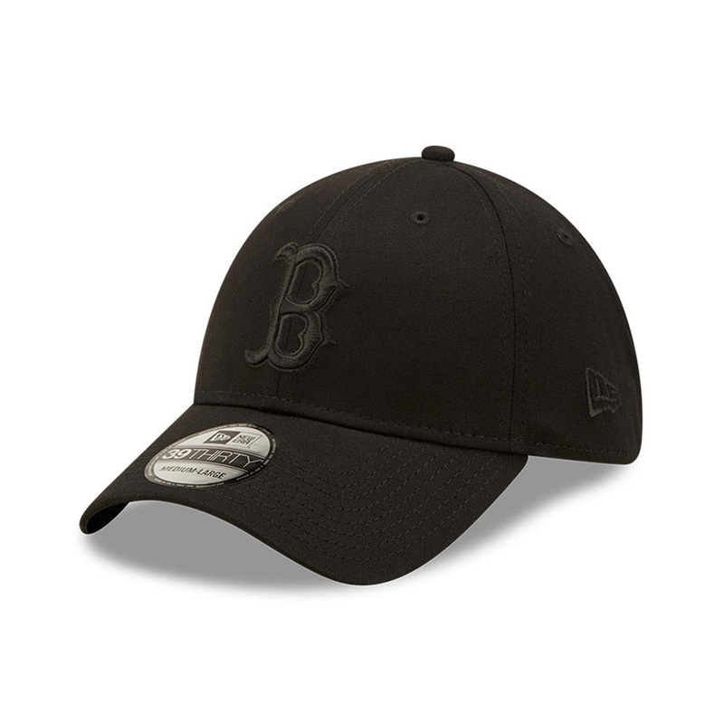 Boston Red Sox 39THIRTY League Essential Black/Black Cap XS-S