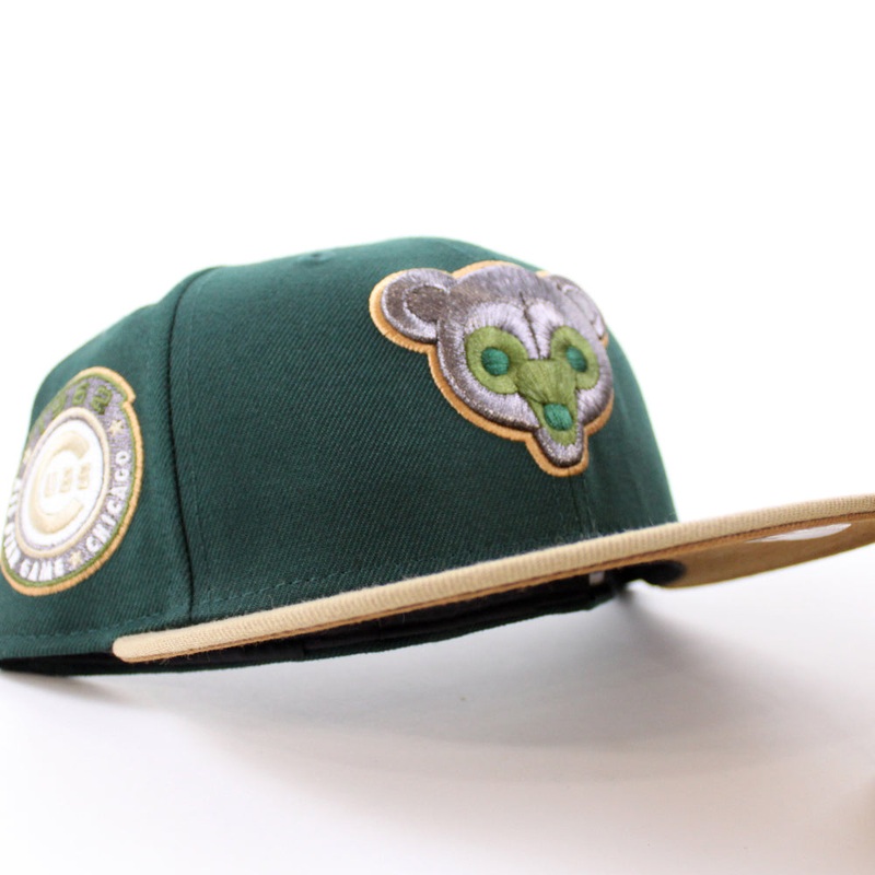 Chicago Cubs 1962 All Star Game New Era 59Fifty Fitted Hat (Dark Green Khaki Bronze Under brim) 7
