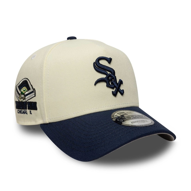 Chicago White Sox MLB Chrome Blue Contrast Cream 9FORTY A-Frame Adjustable Cap OSFA