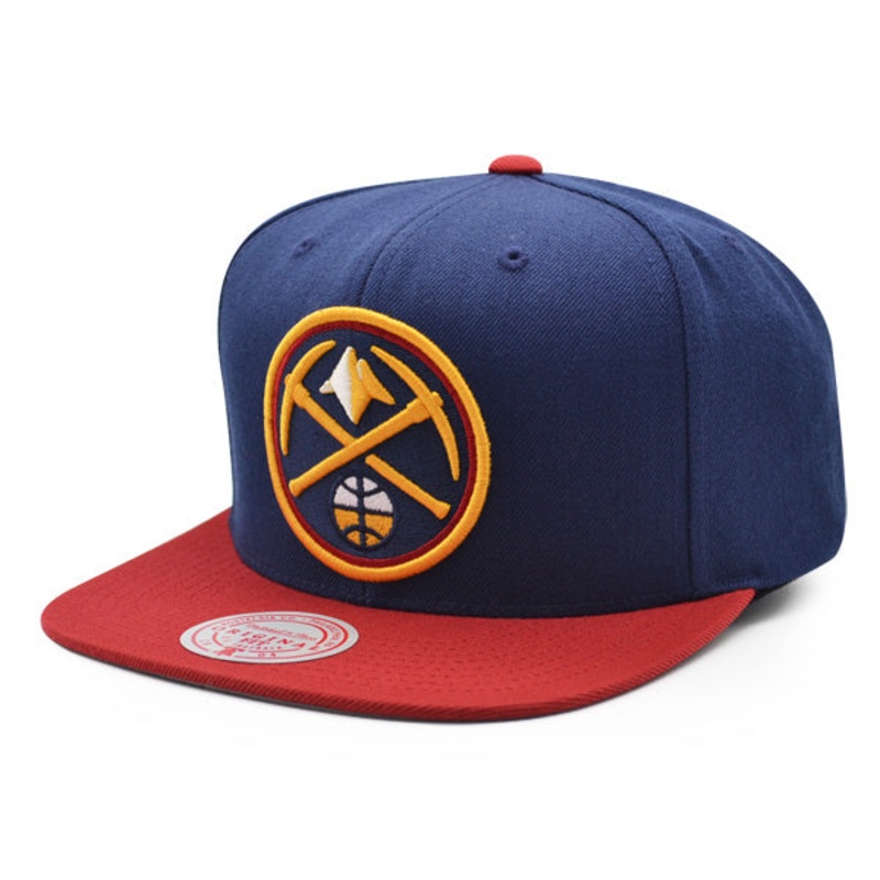 Denver Nuggets Mitchell & Ness Classic 2Tone Snapback NBA Hat – Navy/Maroon
