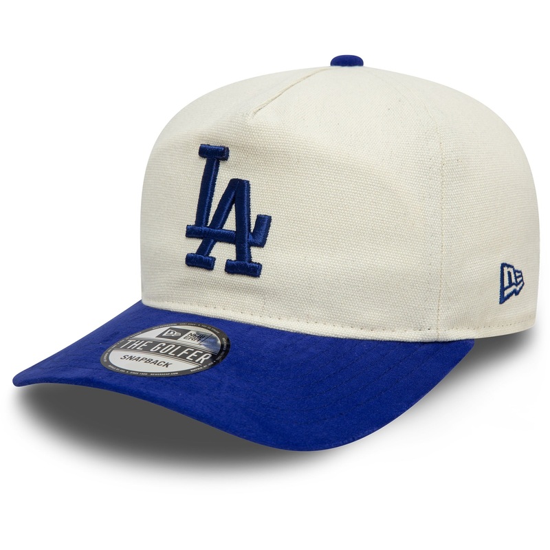 Los Angeles Dodgers GOLFER Script Precurved Ivory/Royal Cap One Size