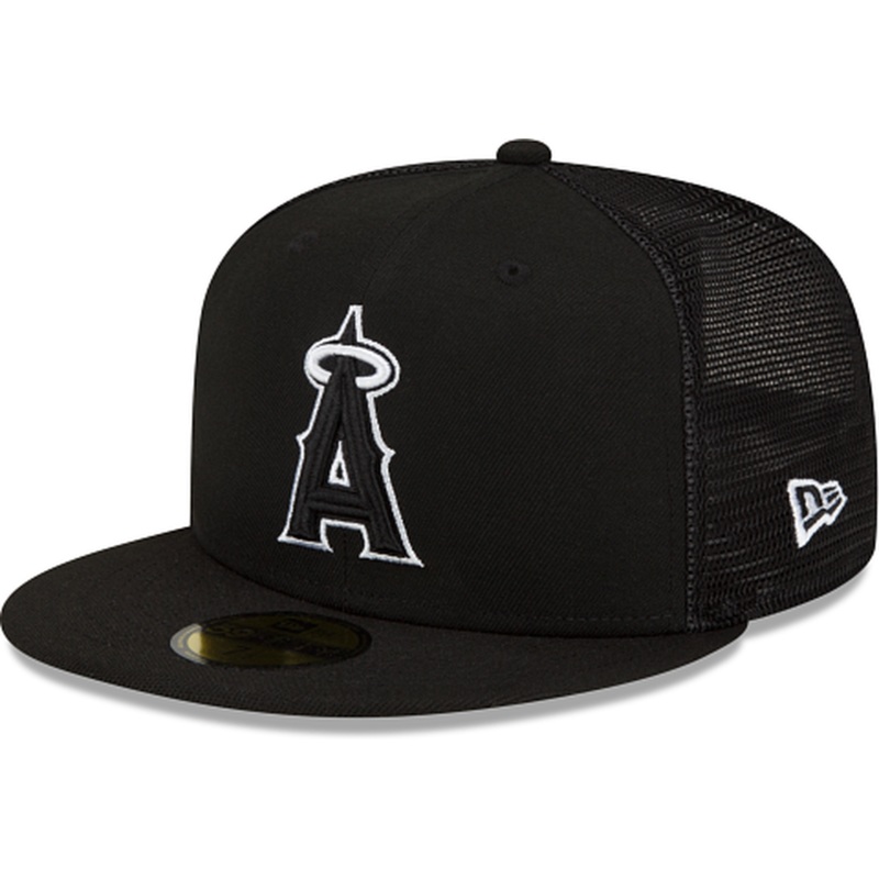New Era Los Angeles Angels 2023 Batting Practice Black 59FIFTY Fitted Hat