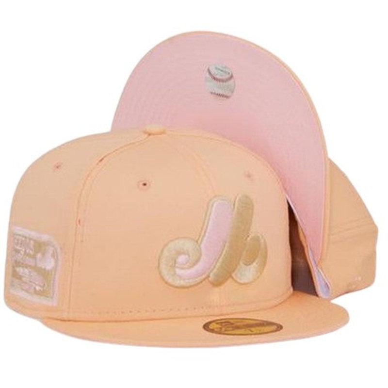 New Era Montreal Expos “Peaches & Cream” Pink Under Brim 59FIFTY Fitted Hat