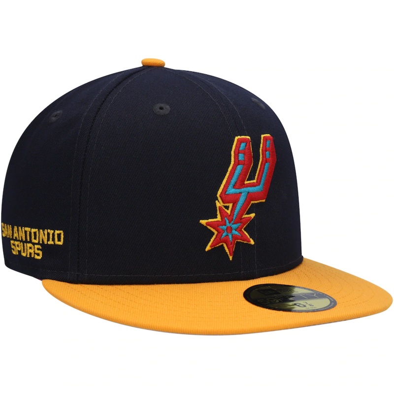 New Era  San Antonio Spurs Navy/Gold Midnight 59FIFTY Fitted Hat