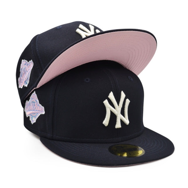 New York Yankees 1996 WORLD SERIES New Era POP-ALOT 59Fifty Fitted Hat – Navy/Pink Bottom 7
