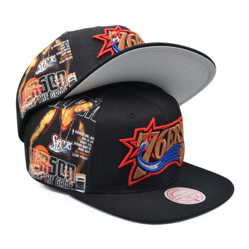 Allen Iverson Philadelphia 76ers Mitchell & Ness Exclusive MVP SLAM Snapback Hat – Black/Copper