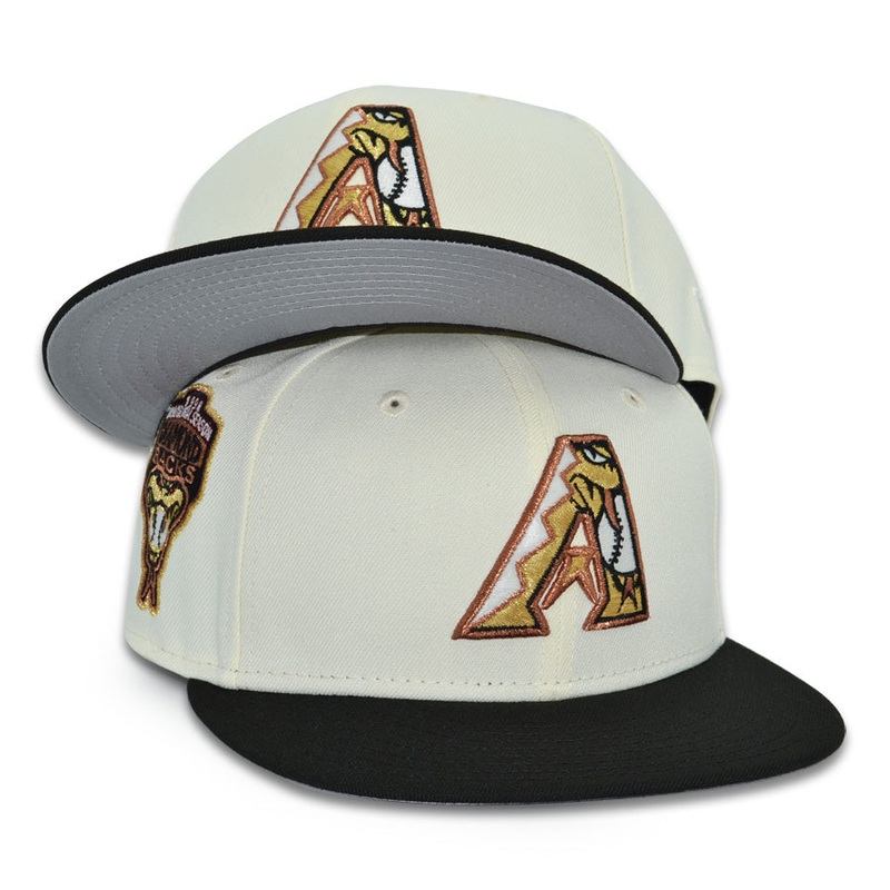 Arizona Diamodbacks “YEAR OF THE SNAKE” Exclusive New Era 59Fifty Fitted Hat – Chrome/Black 6 7/8