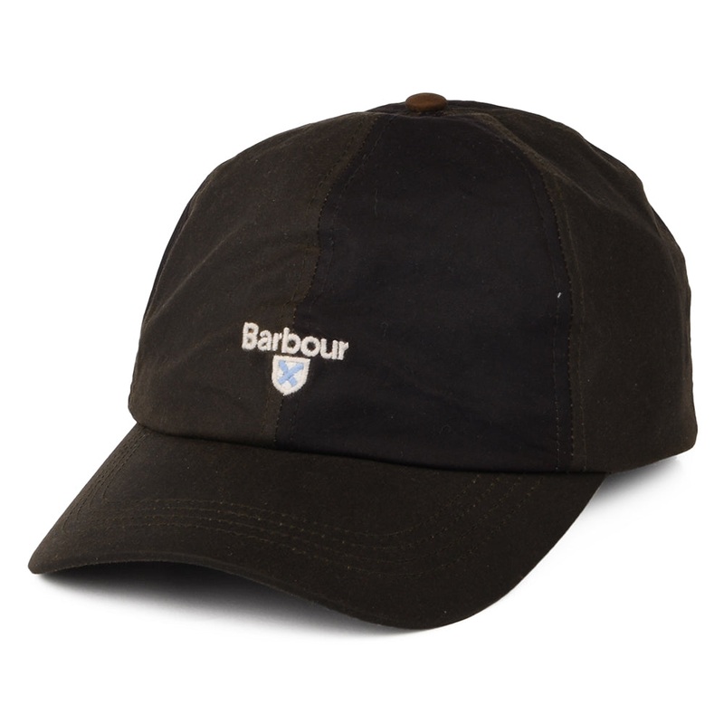 Barbour Hats Alderton Waxed Cotton Baseball Cap – Olive-Multi Adjustable