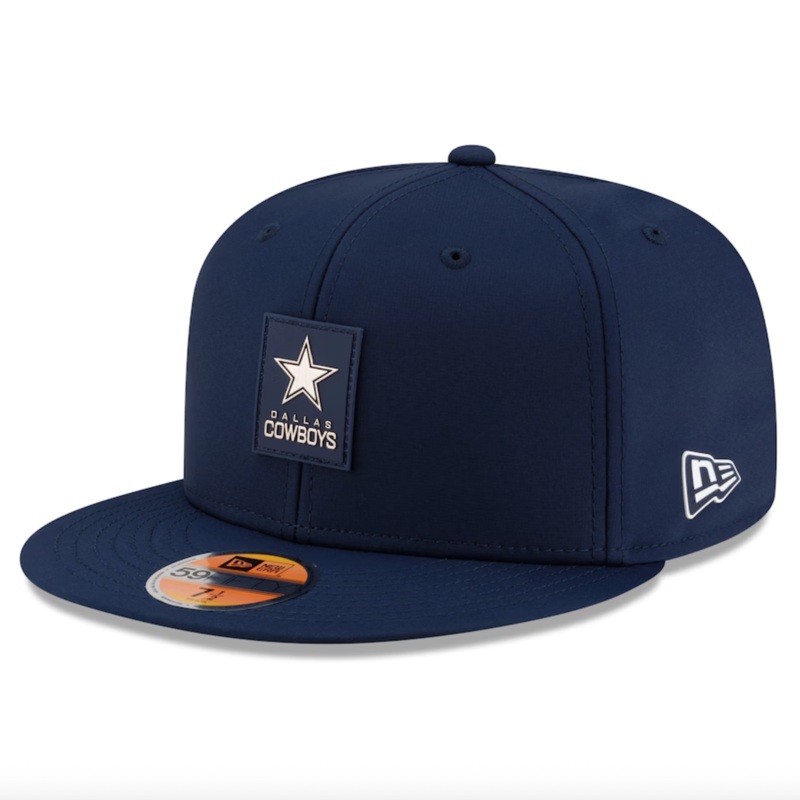 Dallas Cowboys New Era 2025 Official NFL Sideline 59FIFTY Fitted Hat – Navy 6 7/8