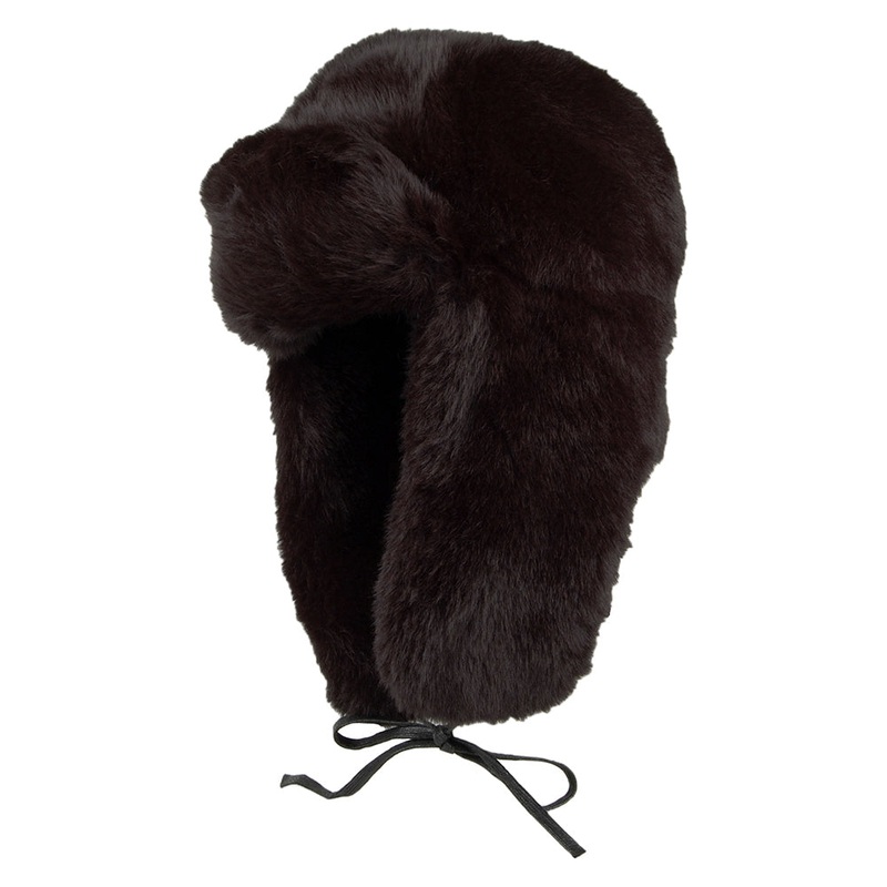 Kangol Faux Fur Trapper Hat – Black S