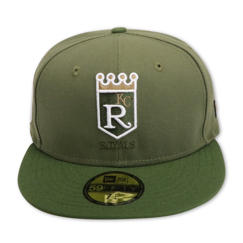 KANSAS CITY ROYALS “25TH ANN 1969-1993” NEW ERA 59FIFTY FITTED (WHEAT UNDER VISOR) 67/8