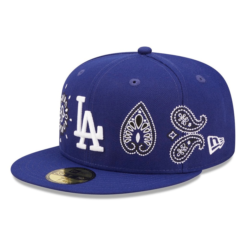 Los Angeles Dodgers All Over Print Paisley Royal Cap 7-1/4
