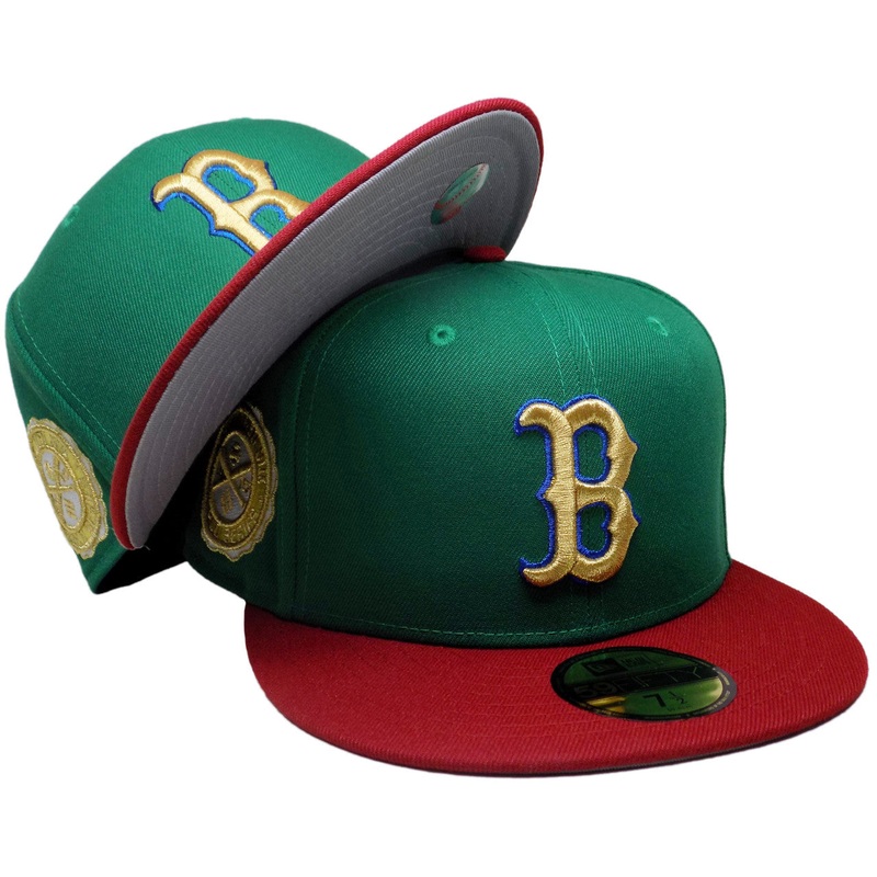 New Era Boston Red Sox ‘Tres Golpes’ Green/Burgundy/Gold 59FIFTY Fitted Hat