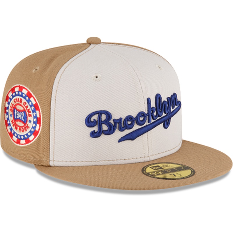 New Era Just Caps Khaki Brooklyn Dodgers 2023 59FIFTY Fitted Hat