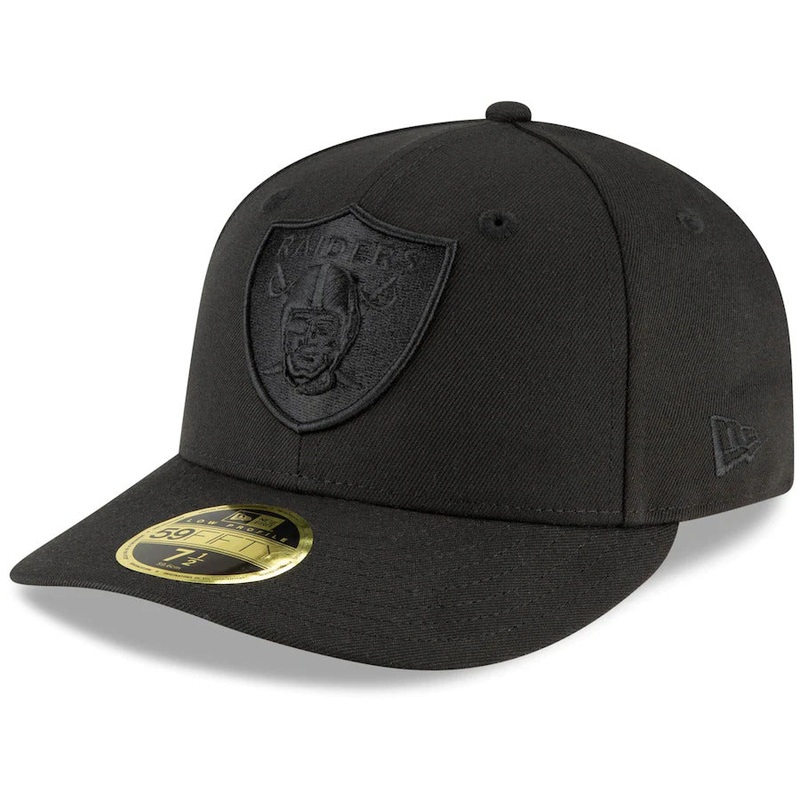 New Era Las Vegas Raiders Black Logo Low Profile 59FIFTY Fitted Hat