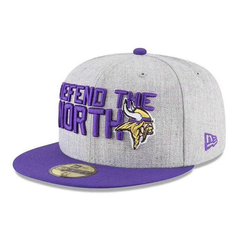 New Era Minnesota Vikings Defend The Norn Grey 59FIFTY Fitted Hat