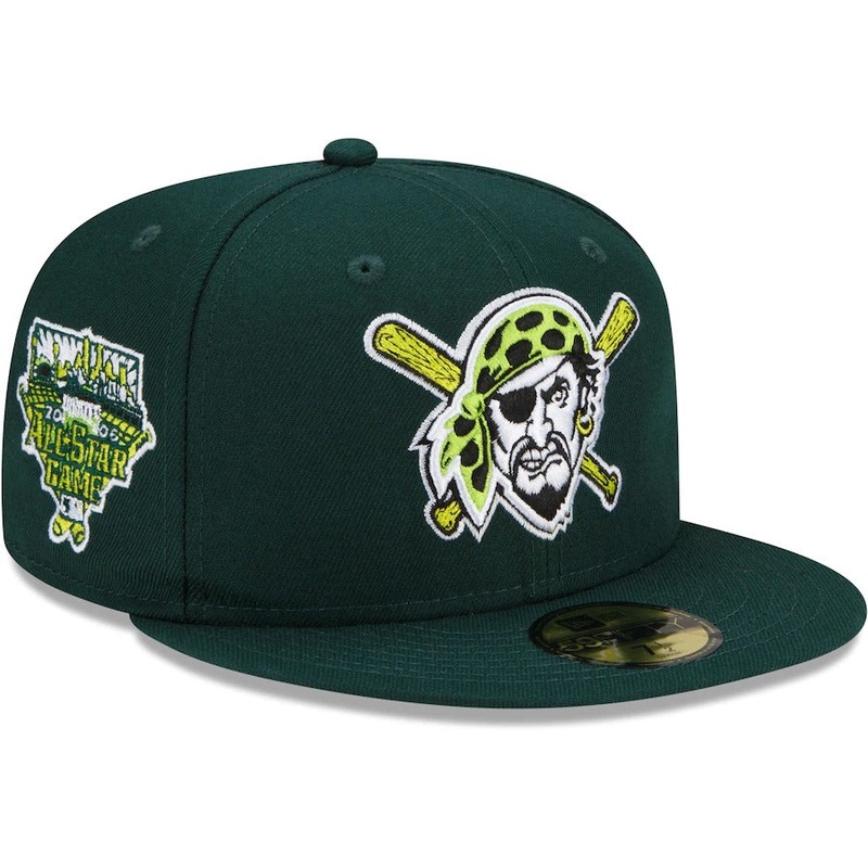 New Era Pittsburgh Pirates Green Cooperstown Collection 2006 MLB All-Star Game Color Fam Lime Undervisor 59FIFTY Fitted Hat