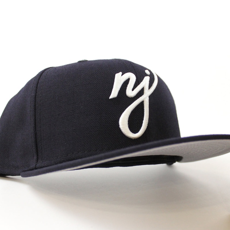 NJ Script New Era 59Fifty Fitted Hat (GITD NAVY Gray Under Brim) 7