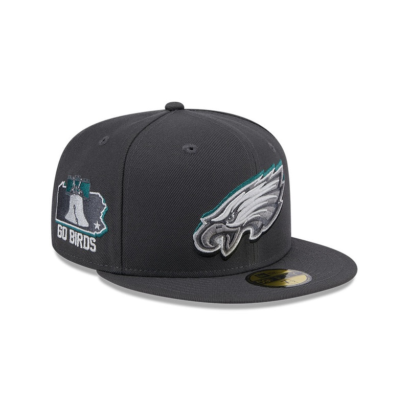 Philadelphia Eagles New Era 2024 NFL Draft On-Stage 59FIFTY Fitted Hat – Graphite 6 7/8