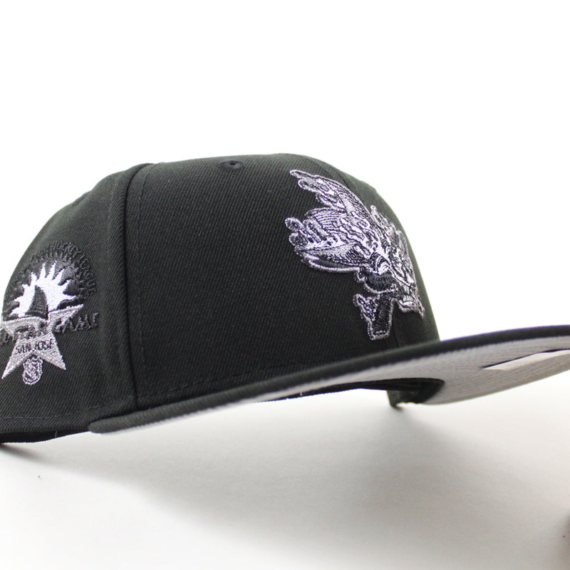 Retro San Jose Sharks All Star Patch New Era 59Fifty Fitted Hat (Black Gray Under Brim) 7