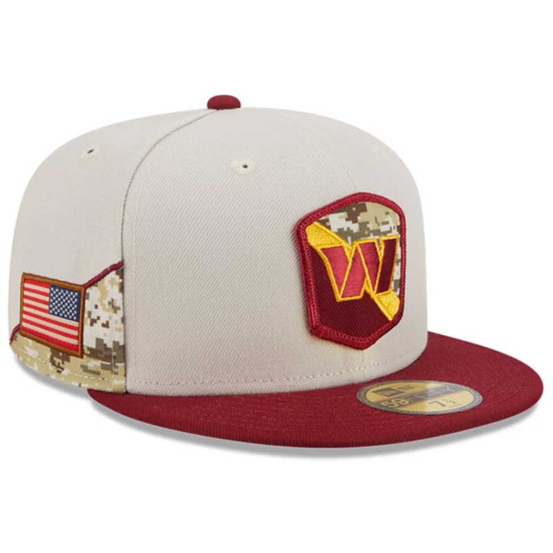Washington Commanders New Era 2023 Salute To Service 59FIFTY Fitted Hat – Stone/Burgundy 7