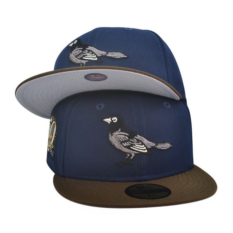 Baltimore Orioles 50th Anniversary Exclusive New Era 59Fifty Fitted Hat – Ocean Side/Walnut 6 7/8