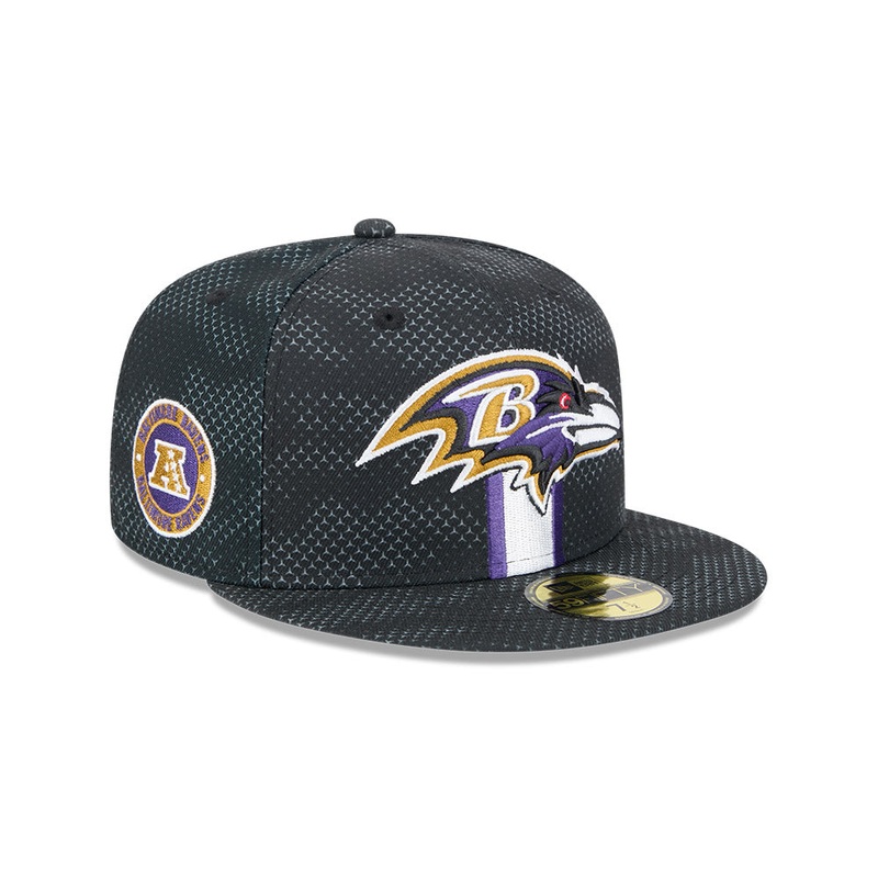 Baltimore Ravens New Era 2024 Sideline 59FIFTY Fitted Hat – Black 6 7/8