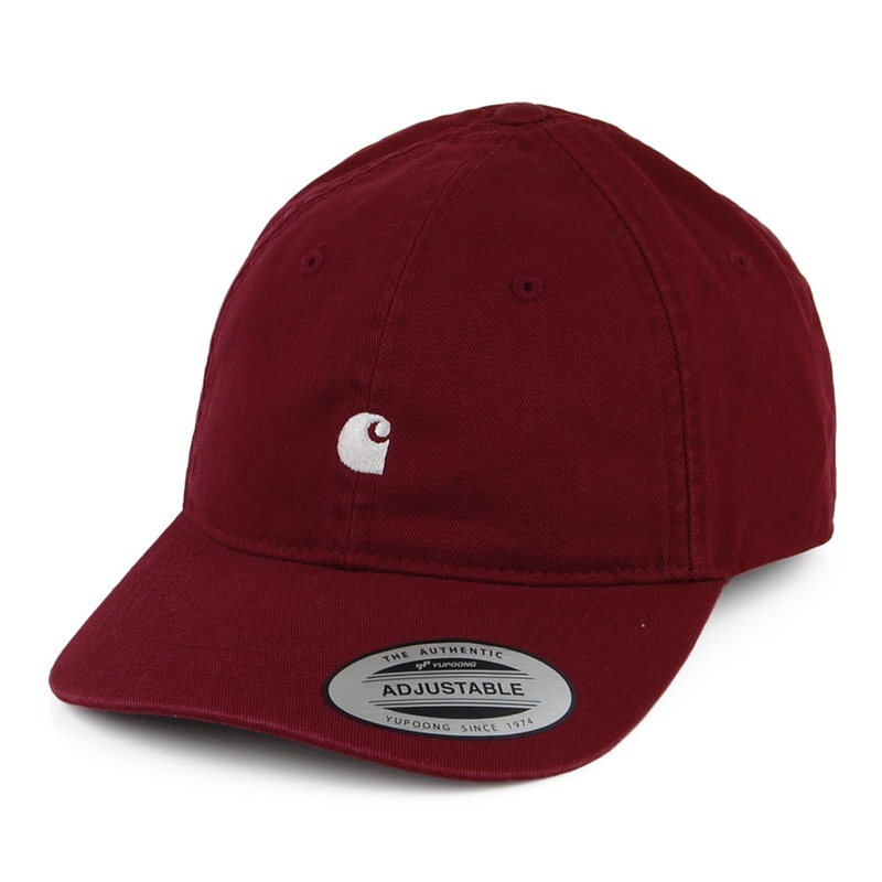 Carhartt WIP Hats Madison Logo Baseball Cap – Bordeaux Adjustable