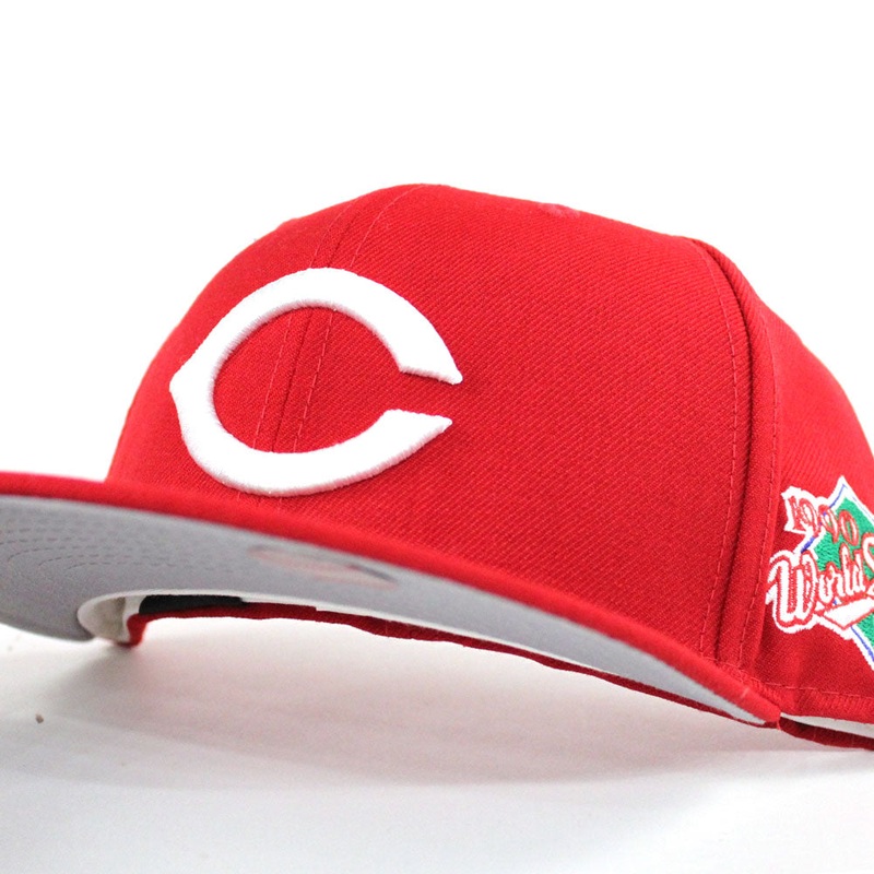 Cincinnati Reds 1990 World Series New Era 59Fifty Fitted Hats (Red Gray Under Brim) 6 7/8