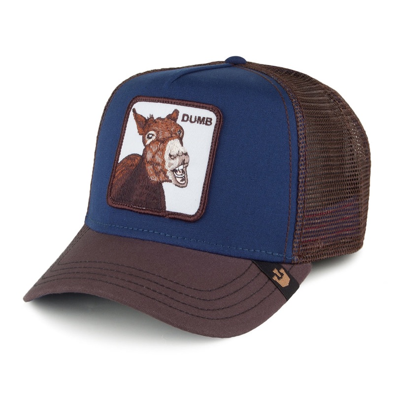 Goorin Bros. Dumbass Trucker Cap – Blue-Brown Adjustable