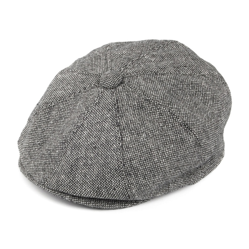 Jaxon & James Marl Tweed Newsboy Cap Black Wholesale Pack Prepack