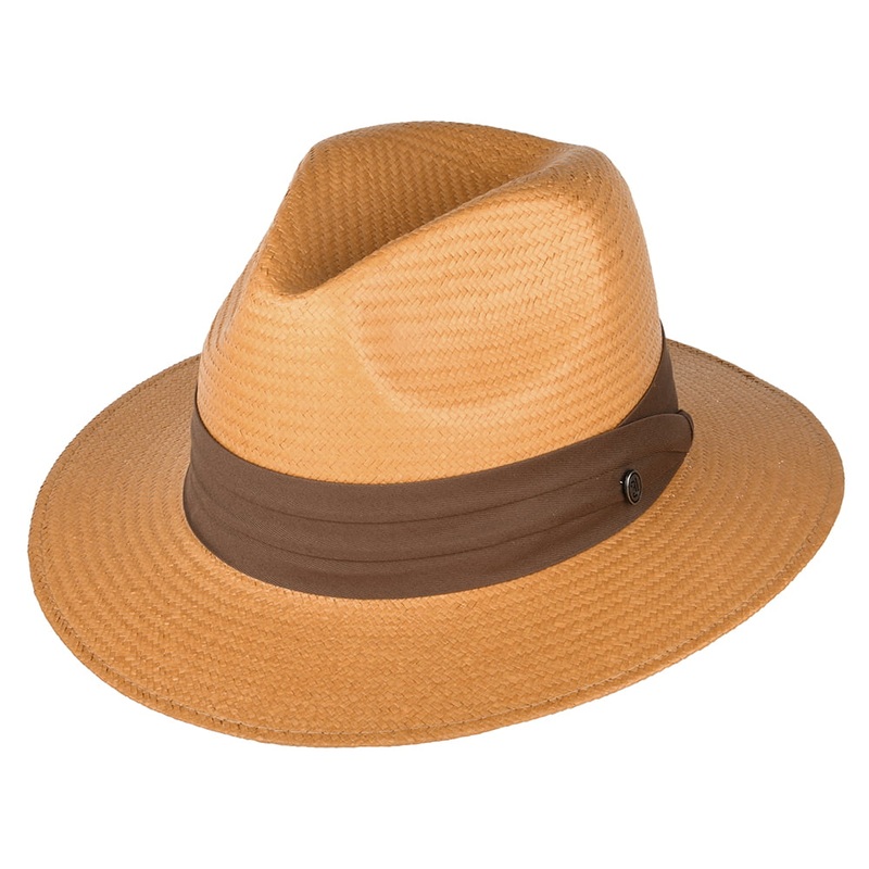 Jaxon & James Toyo Safari Fedora with Brown Band – Tan S