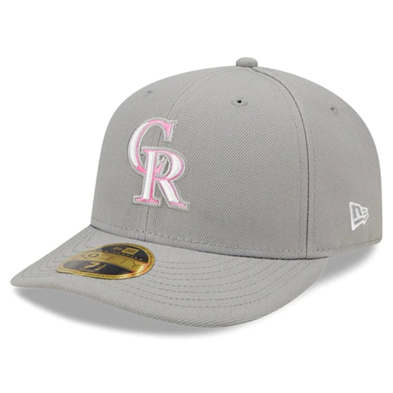 New Era Colorado Rockies Gray 2022 Mother’s Day On-Field Low Profile 59FIFTY Fitted Hat