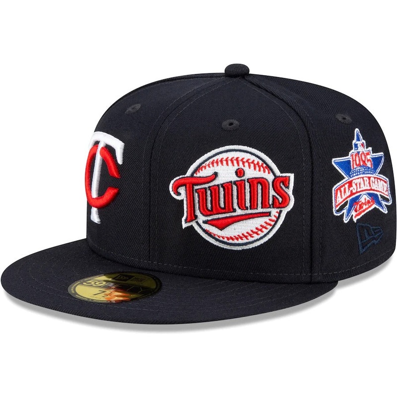 New Era Minnesota Twins Navy Patch Pride 59FIFTY Fitted Hat