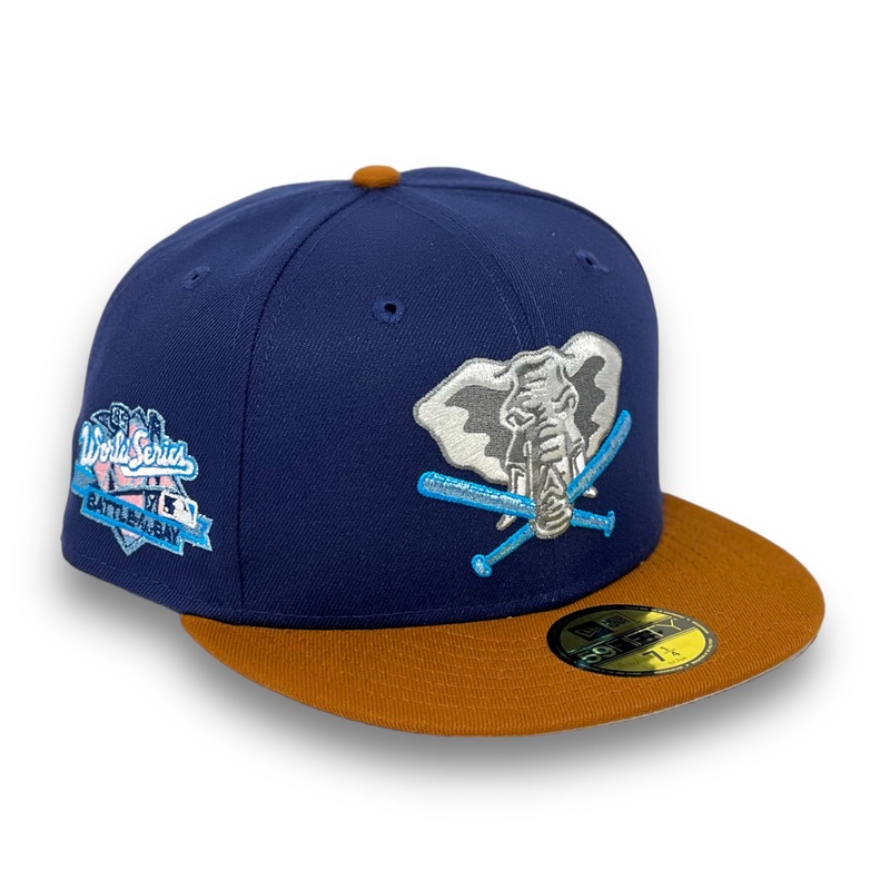 OAKLAND ATHLETICS (NAVY) (1989 WS) “BATTLE OF THE BAY” NEW ERA 59FIFTY EXCLUSIVE FITTED 67/8