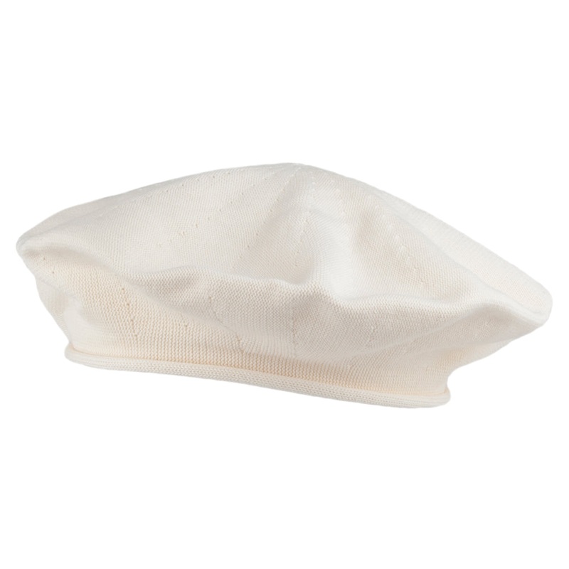 Parkhurst 11.5 Inch Cotton Beret – Natural 1-Size