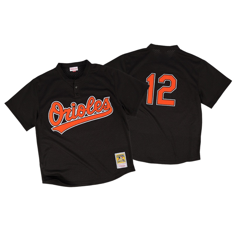 Baltimore Orioles #12 Roberto Alomar Mitchell & Ness 1997 Authentic Mesh BP Jersey m